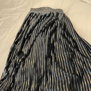 Bas&sh Paris Black Shimmer Skirt